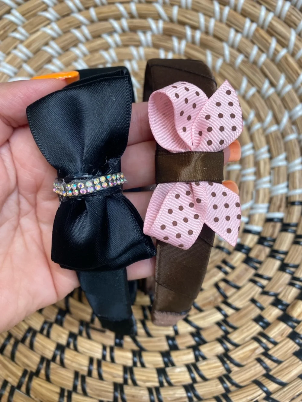 Set of 2 Girls Bow Headbands